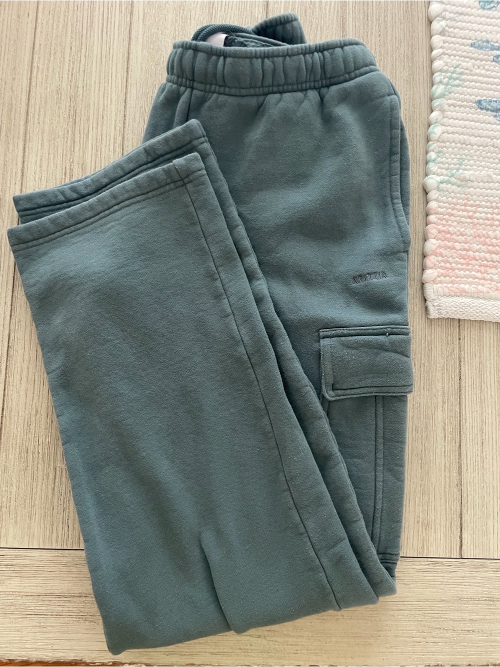 Aritzia Dark Teal Cargo Sweatpants - Cozy Fit, xs